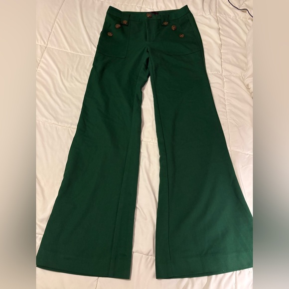 Corey Lynn Calter Pants - Anthropologie Corey Lynn Calter Green Wide-Leg flare trousers Pants